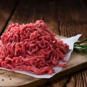 Carne picada de vaca rubia madurada ideal para preparar hamburguesas jugosas